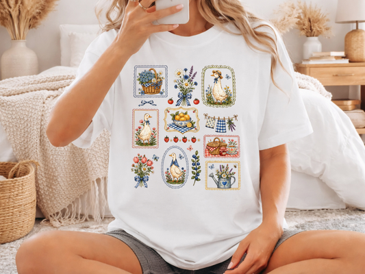Vintage Cottagecore Goose Graphic T-Shirt