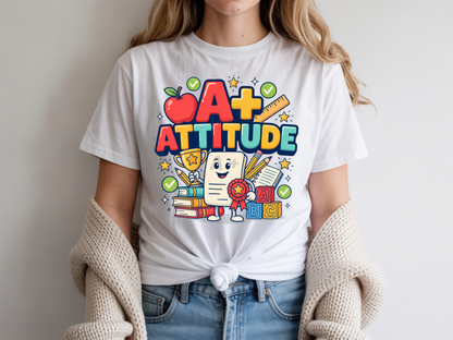 A+ Attitude Teacher PNG | Premium Back to School Digital Download