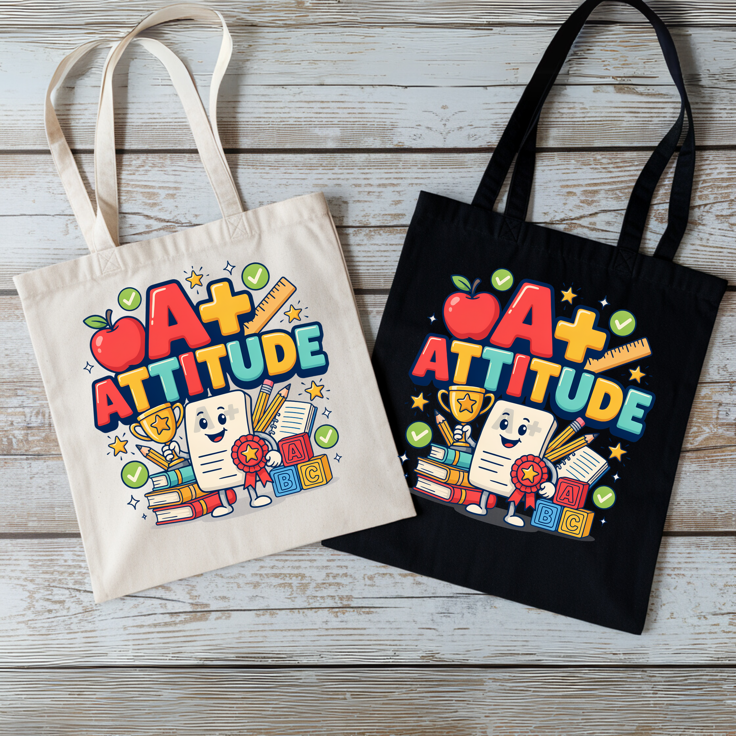 A+ Attitude Teacher PNG | Premium Back to School Digital Download